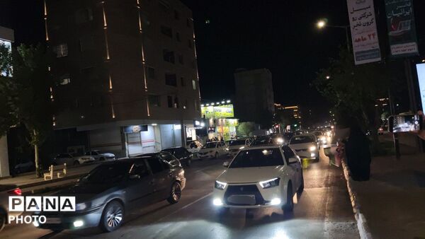  شکوه و اقتدار رژه خودرویی در حسینیه فضل 