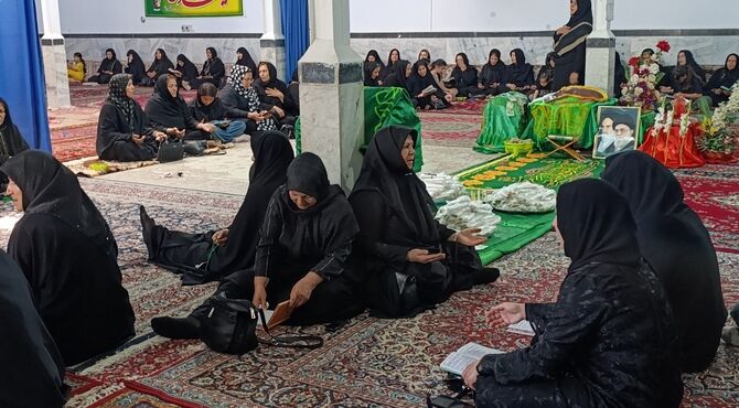  مراسم عزاداری ماه محرم و قرائت پرفیض زیارت عاشورا در مسجد امام رضای نظرآباد
