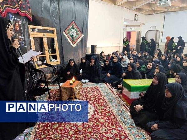 مراسم استقبال از شهید گمنام در دبیرستان دخترانه امام رضا(ع) واحد ۱۲ مشهد