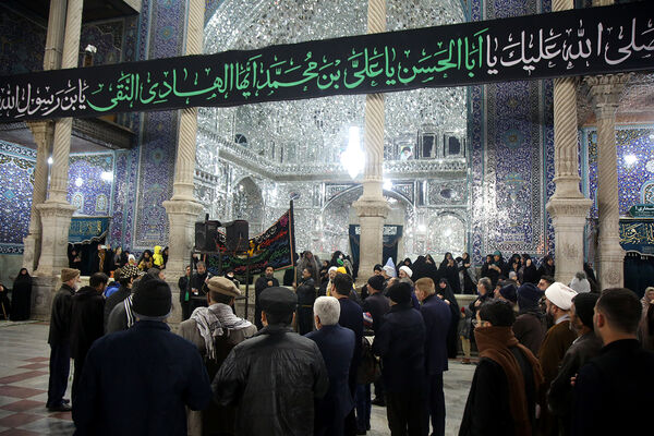 مراسم عزاداری سالروز شهادت امام هادی(ع) در حرم حضرت معصومه(س)