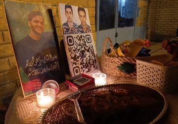 برپایی میز مهدویت توسط خبرنگاران پانا در مسجد جامع نیشابور