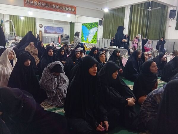 مراسم شهادت حضرت زینب کبری در جمع معتکفین مسجد فاطمیه نیشابور