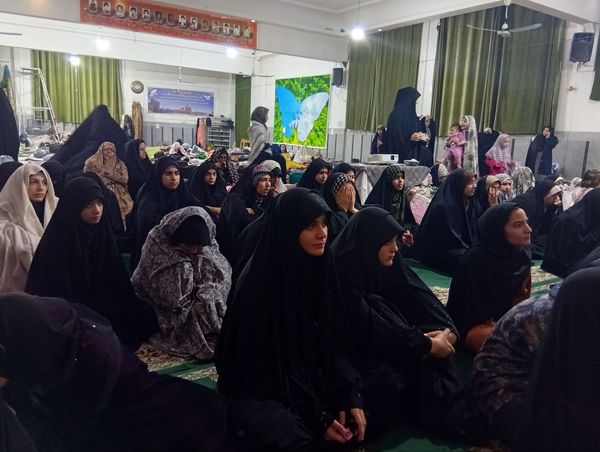 مراسم شهادت حضرت زینب کبری در جمع معتکفین مسجد فاطمیه نیشابور