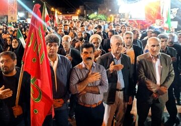 چهلم شهدای میناب در پلدختر برگزار شد