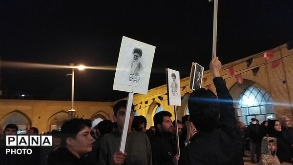 مراسم عزاداری برای شهادت امام خامنه ای در نیشابور 