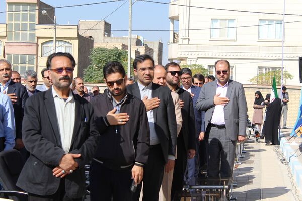 افتتاح سالن ورزشی زنده یاد حاج علی اکبر رخصت در هنرستان کار و دانش فارابی نیشابور