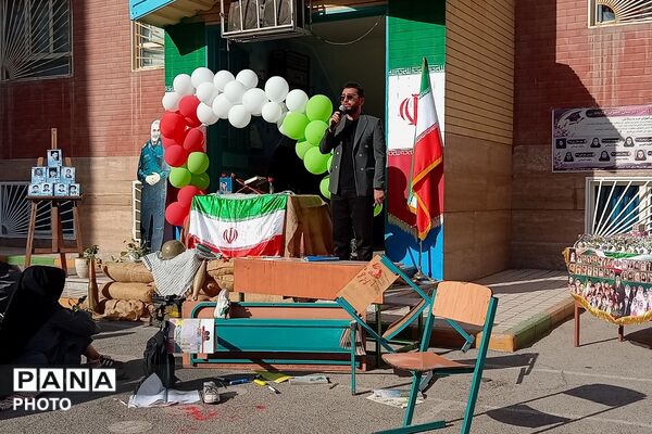 مراسم یادبود شهدای دانش‌آموز مدرسه شجره طیبه میناب