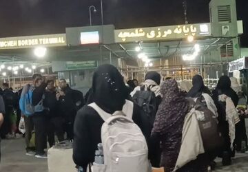 تردد زائران هرمزگانی از مرز شلمچه برای شرکت در پیاده‌روی اربعین