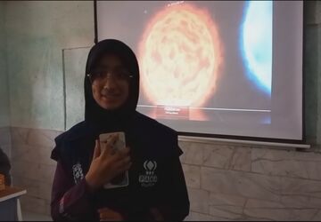 سفر به آسمان؛ برنامه آموزشی دانش‌آموزان دبیرستان عفت با نجوم