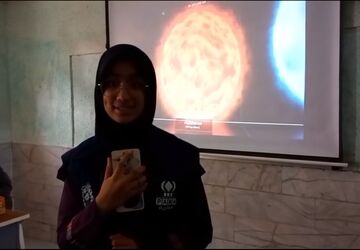 سفر به آسمان؛ برنامه آموزشی دانش‌آموزان دبیرستان عفت با نجوم