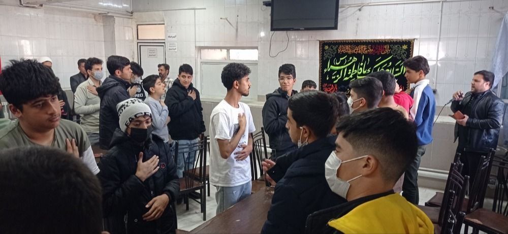 مراسم سوگواری به مناسبت دهه فاطمیه در مدرسه  علامه طبابایی سرهنگ