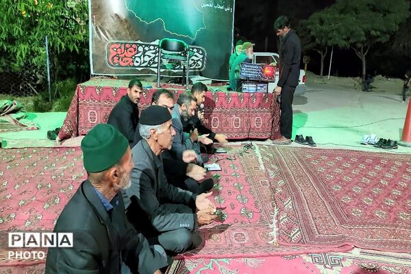 هیئت زنجیر زنی در هشتمین شب از ماه محرم الحرام در حسینیه شهدای شهر بار