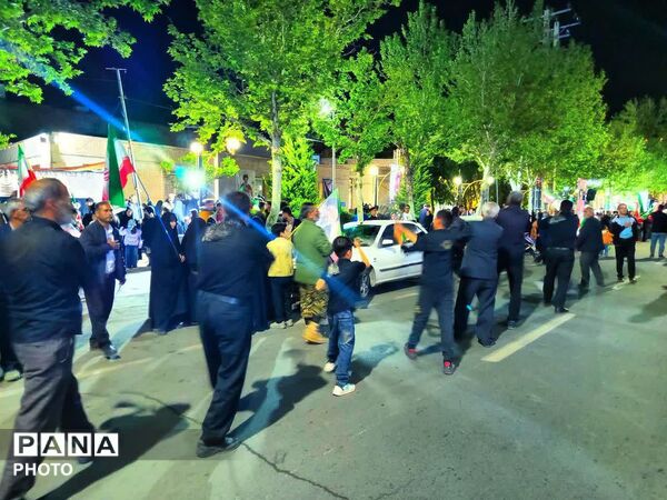 عزاداری هیأت های روستای سعد الدین در مراسم شبانه شهرستان کاشمر