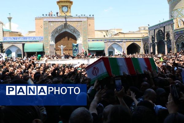 وداع با پیکر مطهر شهید حسین امیرعبدالهیان در شهرستان ری