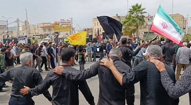 مراسم چهلمین روز شهادت رهبر شهید امت و تجدید بعیت با رهبر جدید انقلاب در رودان