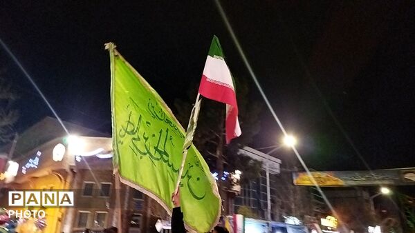 عزاداری های خیابانی در شب شانزدهم شهادت رهبر معظم انقلاب اسلامی در نیشابور 