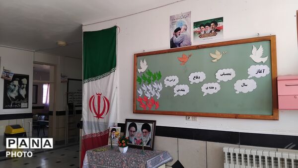 فضاسازی دبیرستان دخترانه شهید حسن انصاری جهت برگزاری جشن جوانه‌ها 