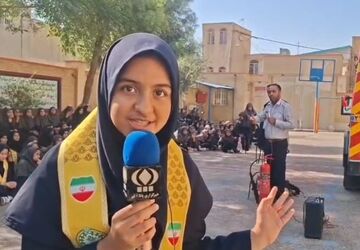 آموزش اطفاء حریق در دبیرستان اخوان کریمی قم