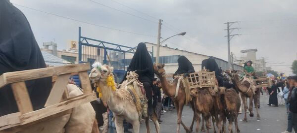 استقبال عزاداران حسینی از کاروان نمادین اسرای کربلا در قم