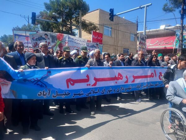راهپیمایی باشکوه روز جهانی قدس در شهرستان خلیل‌آباد