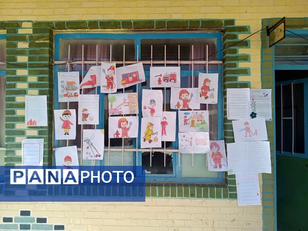 آتش و رنگ در کنار هم؛ جشن نقاشی دانش‌آموزان دبستان شهید میرشمسی 