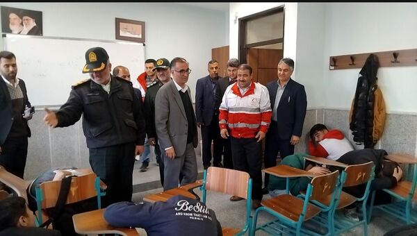 بیست و هفتمین مانور سراسری زلزله و ایمنی در هنرستان حاج حسن شهبازی اهر