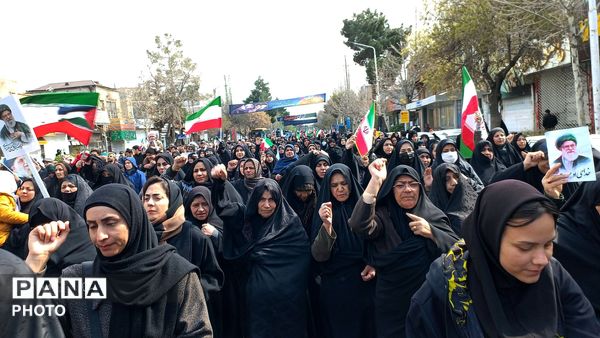راهپیمایی خشم و نصر مردم نیشابور 