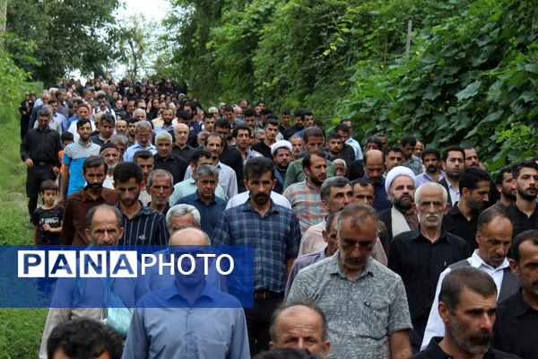 تشییع پیکر مادر شهید حسینعلی جعفری