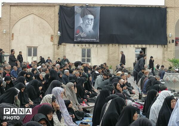 نماز جمعه روز قدس در مسجد جامع شهرستان خلیل‌آباد