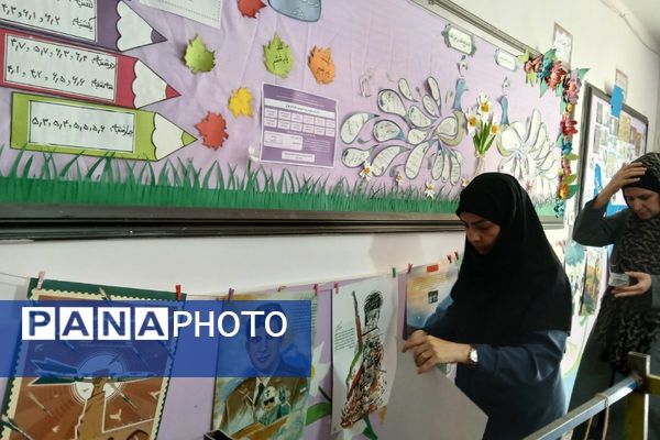 آذین‌بندی مدارس ملارد به رنگ ایثار و حماسه