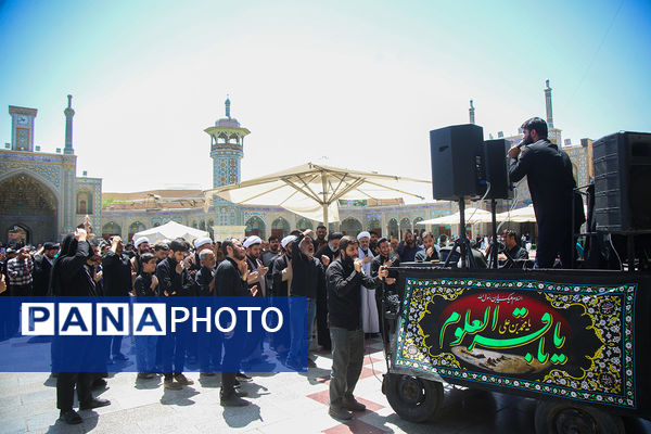 عرض تسلیت دسته‌های عزاداری سالروز شهادت امام باقر(ع) به کریمه اهل بیت