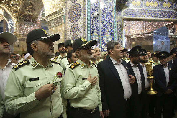 آیین گرامیداشت سالروز طوفان الاقصی با حضور کارکنان پلیس در قم