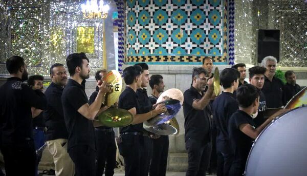 اقامه عزای هیات جواد الائمه (ع) در حرم مطهر حضرت محمد هلال بن علی بن ابیطالب (ع)