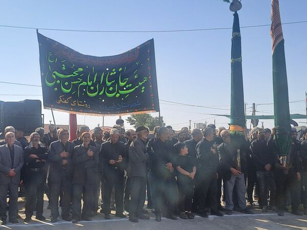 مراسم عزاداری و زنجیر زنی شهادت امام حسن مجتبی(ع) و رحلت پیامبر اکرم (ص) در  روستای کفکی خراسان رضوی