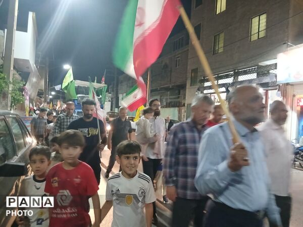 صدمین شب پایداری و ایستادگی مردم پای ایران اسلامی 