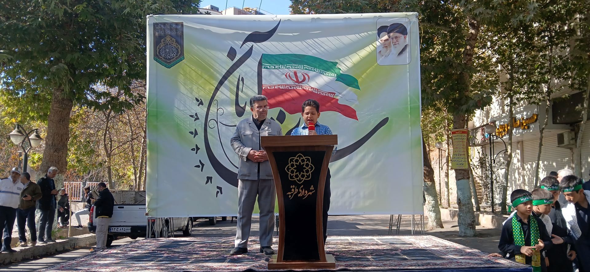 حضور پرشور مردم در راهپیمایی ۱۳ آبان طرقبه