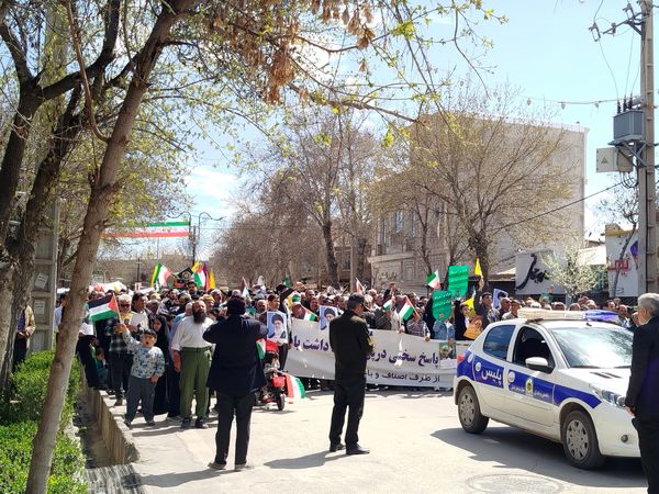 حضور پرشور مردم شهرستان سملقان در راهپیمایی روز قدس