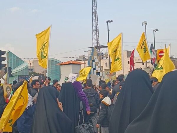 مراسم تشیع نمادین پیکر شهید سید حسن نصرالله در مشهد