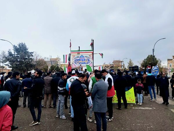 راهپیمایی 22 بهمن در شهر سلامی