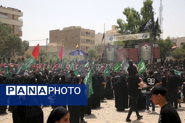 مراسم خیمه سوزی هیات «خیام الحسین» در قم