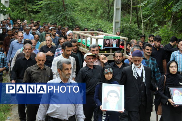 تشییع پیکر مادر شهید حسینعلی جعفری