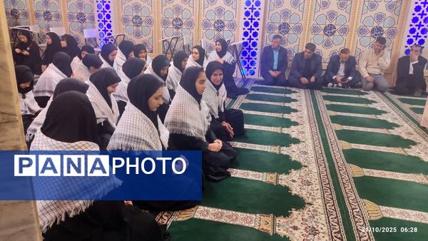 آیین بدرقه کاروان راهیان نور هنرستان بنت الزهرا هادی‌شهر 