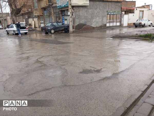بارش باران بهاری در شهرستان نیشابور