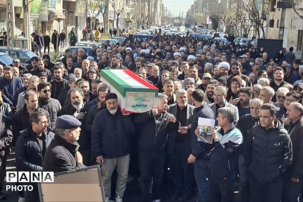 تشییع پیکر شهید حملات آمریکایی صهیونی، "شهید جواد انصاری" در باقرشهر 