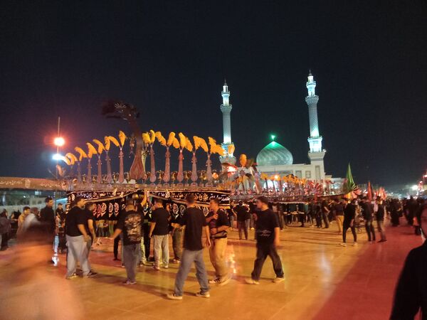 عزاداری هیات بنت الحسین (ع) در حرم بانوی کرامت 