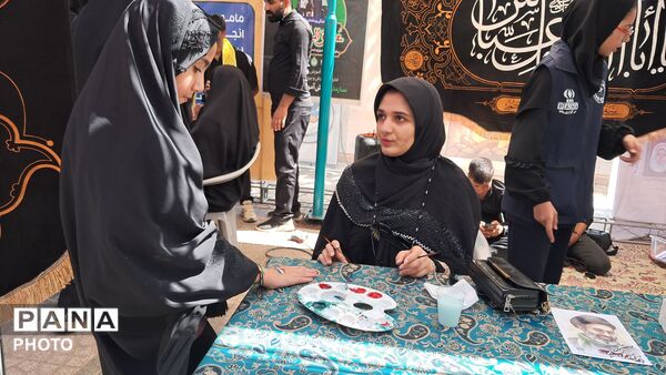 برپایی موکب‌ «جاماندگان عشاق الحسین» سازمان دانش‌آموزی یزد در نجف‌آباد