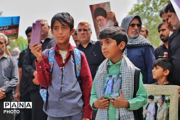 حضور پرشور مردم انقلابی شهرستان منوجان در راهپیمایی روز قدس 