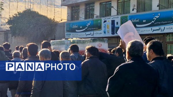 تشییع پیکر شهید ابوالفضل عرب در شهرستان گالیکش