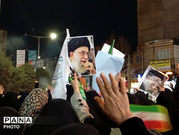 حرکت دسته عزاداری در شهرستان نیشابور
