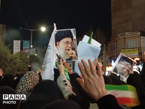 حرکت دسته عزاداری در شهرستان نیشابور
